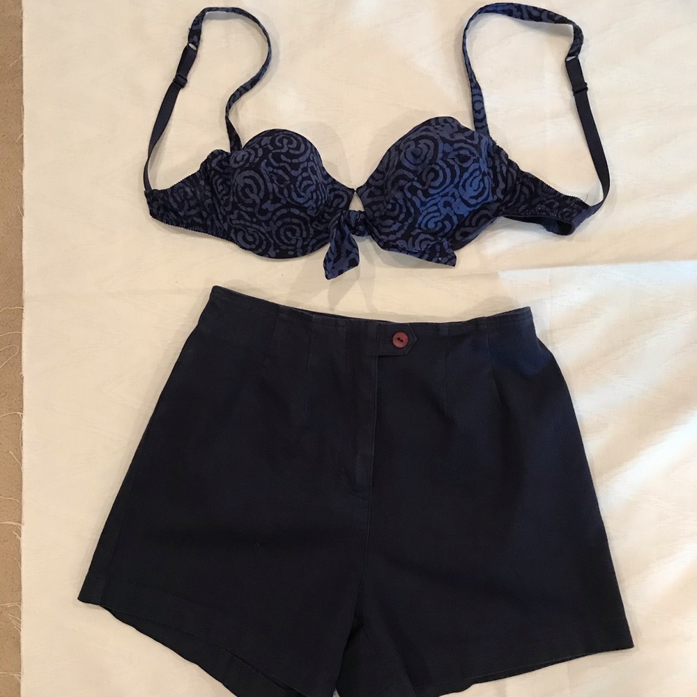 Shorts matching bra.